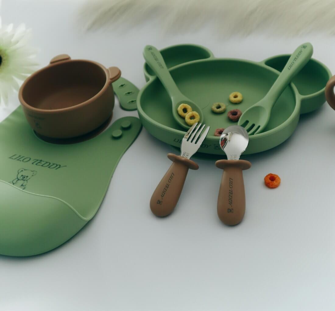 Σετ Φαγητού Panda with 3 sections plate από σιλικόνη με αντιολισθητική βάση (8τμχ)15 Σετ Φαγητού "Panda with 3 sections plate" από σιλικόνη με αντιολισθητική βάση (8τμχ)