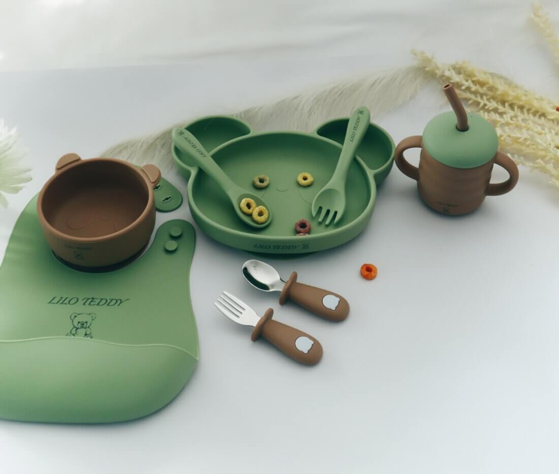 Σετ Φαγητού Panda with 3 sections plate από σιλικόνη με αντιολισθητική βάση (8τμχ)7 Σετ Φαγητού "Panda with 3 sections plate" από σιλικόνη με αντιολισθητική βάση (8τμχ)