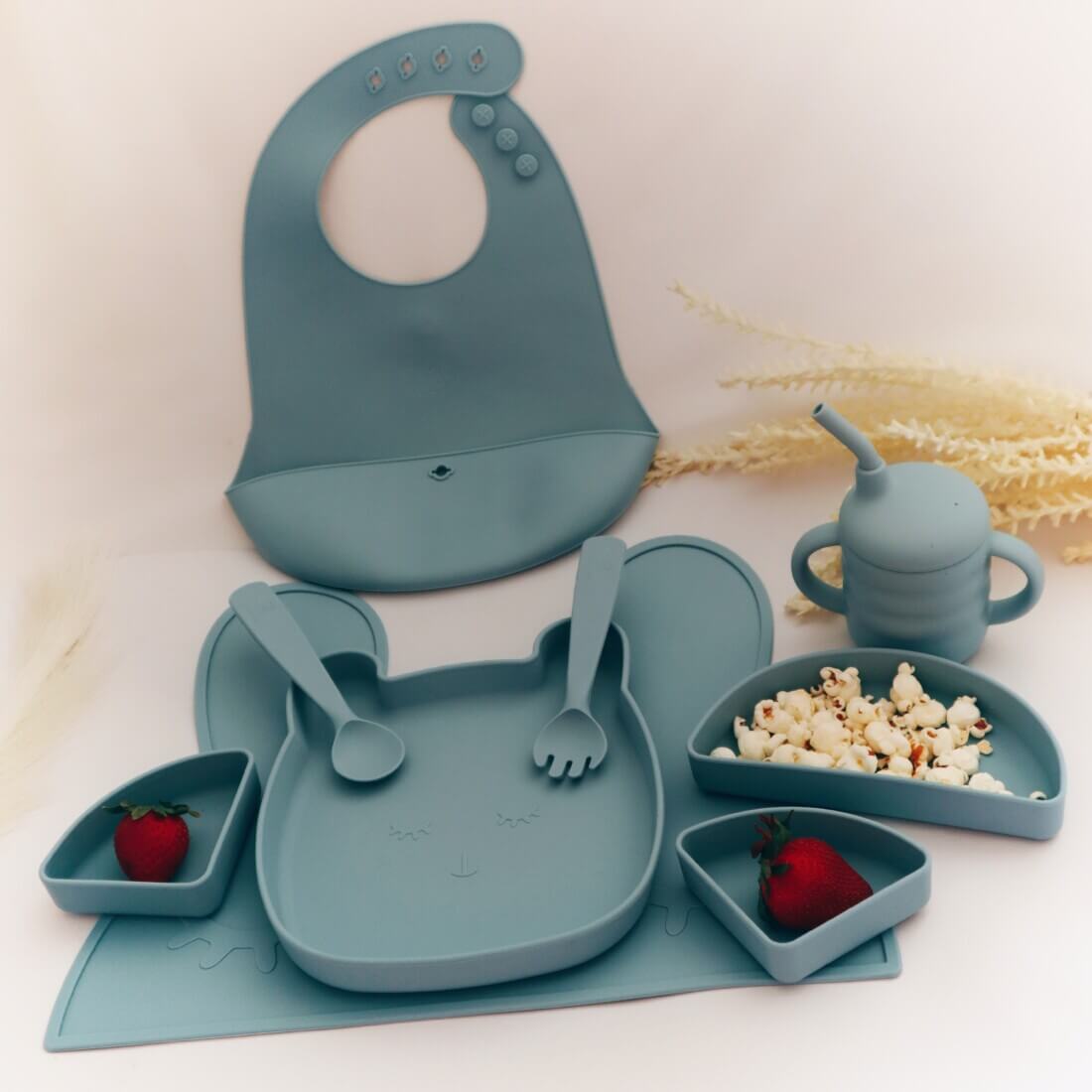 Σετ Φαγητού Rabbit από Σιλικόνη με Αντιολισθητική Βάση και Σουπλά (9τμχ) Σετ Φαγητού "Rabbit" από Σιλικόνη με Αντιολισθητική Βάση και Σουπλά (9τμχ)