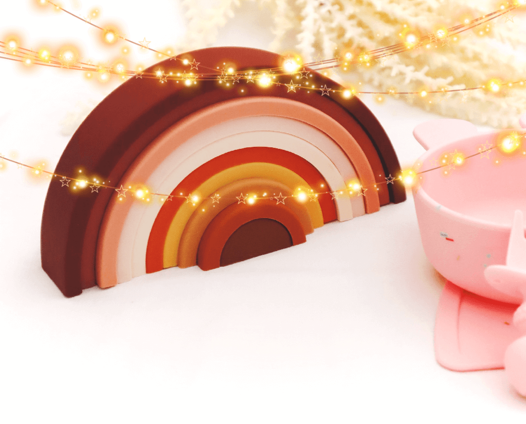 Εκπαιδευτικό Παιχνίδι Στοίβαξης Rainbow από σιλικόνη.