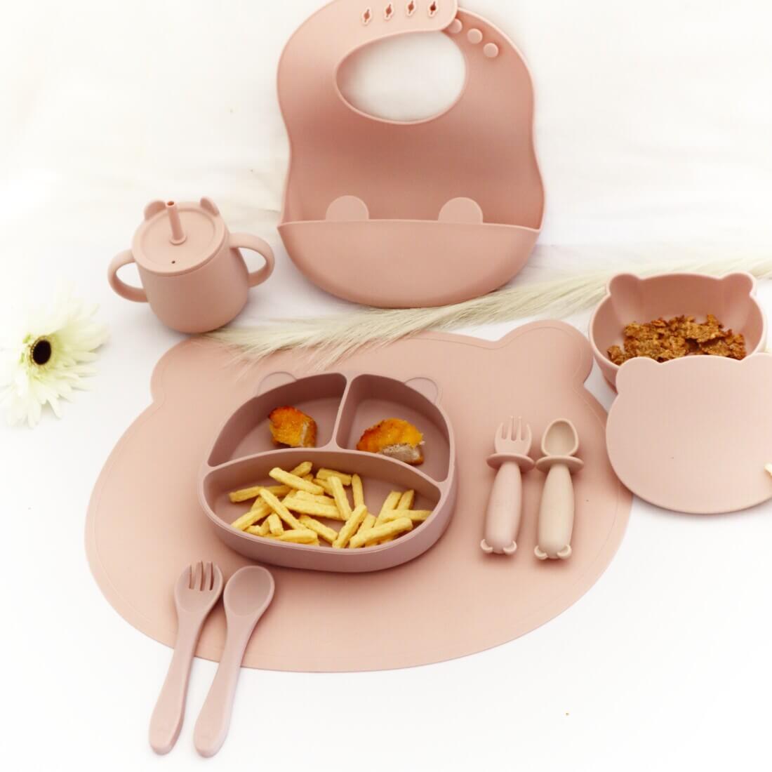 Σετ Φαγητού Bear με καπάκι από σιλικόνη με αντιολισθητική βάση (10τμχ)4 Σετ Φαγητού "Bear με καπάκι" από σιλικόνη με αντιολισθητική βάση (10τμχ)