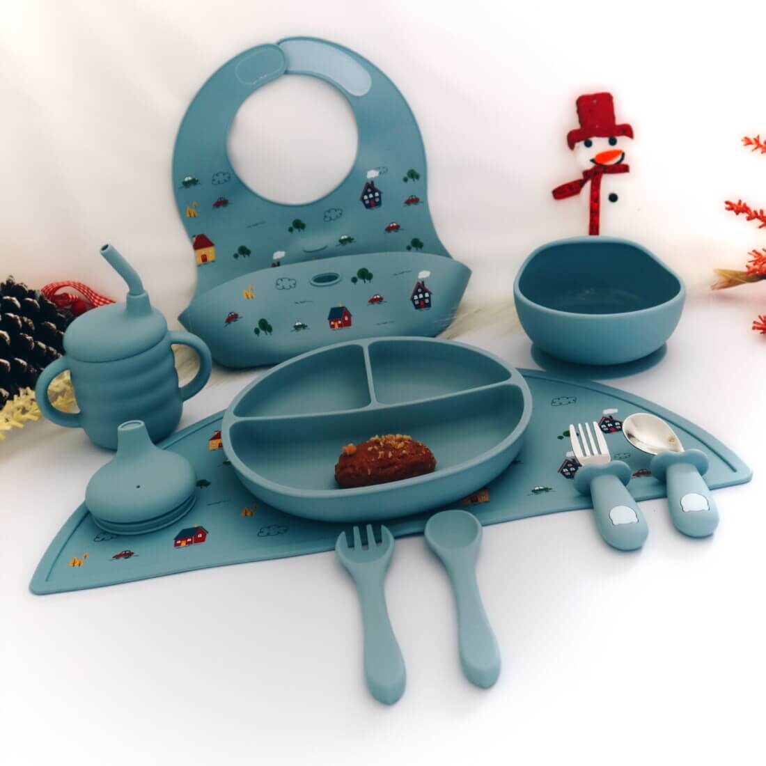 Σετ Φαγητού “Cycle” από σιλικόνη με αντιολισθητική βάση (10τμχ)