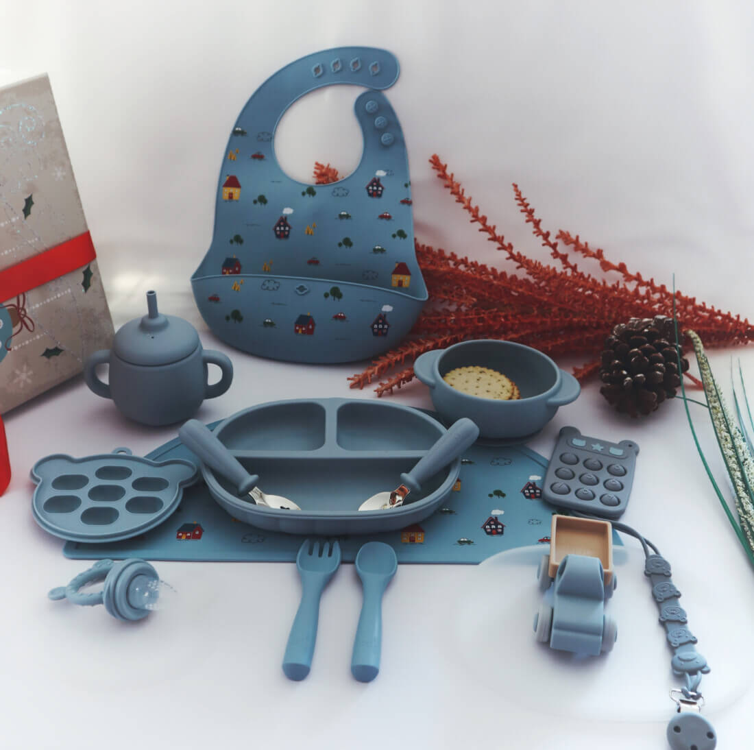 Σετ Φαγητού από σιλικόνη (15τμχ) – Δώρο για αγοράκια